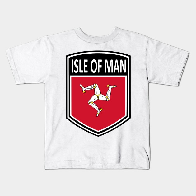 Flag Shield - Isle of Man Kids T-Shirt by Taylor'd Designs